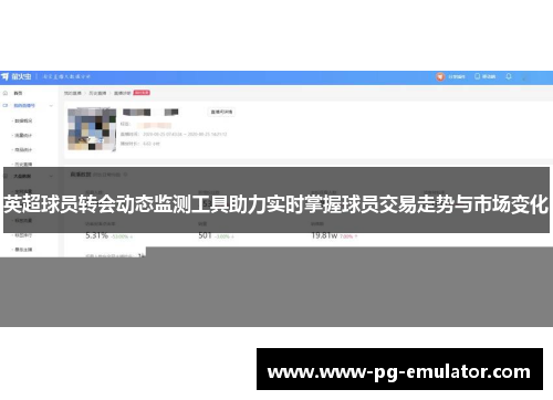 英超球员转会动态监测工具助力实时掌握球员交易走势与市场变化
