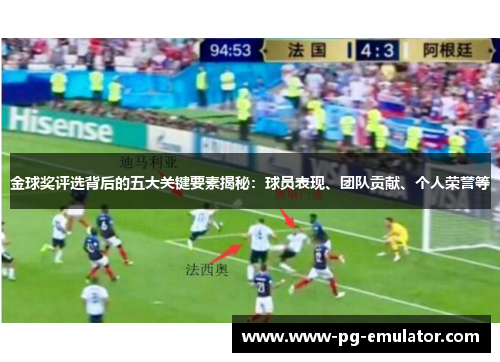 金球奖评选背后的五大关键要素揭秘:球员表现、团队贡献、个人荣誉等 金球奖评选背后的五大关键要素揭秘:球员表现、团队贡献、个人荣誉等